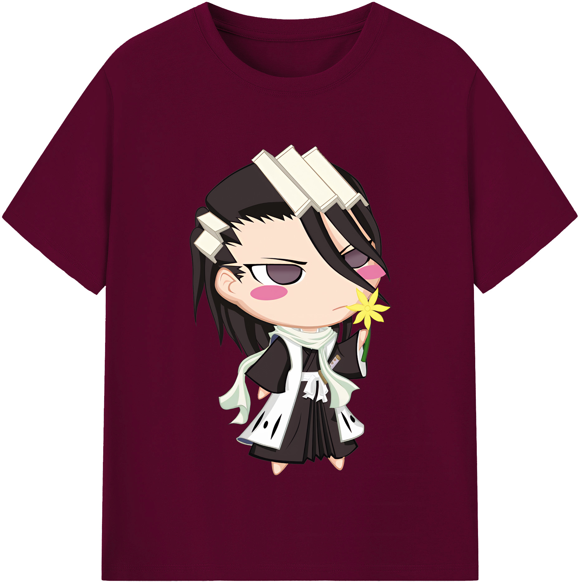 （画像用） ブリーチ くちき びゃくや BLEACH Kuchiki Byakuya レディースカジュアルプリントTシャツ（綿100％）
